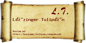 Lézinger Tulipán névjegykártya